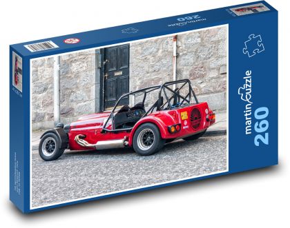 Červené auto - vozidlo, auto - Puzzle 260 dielikov, rozmer 41x28,7 cm