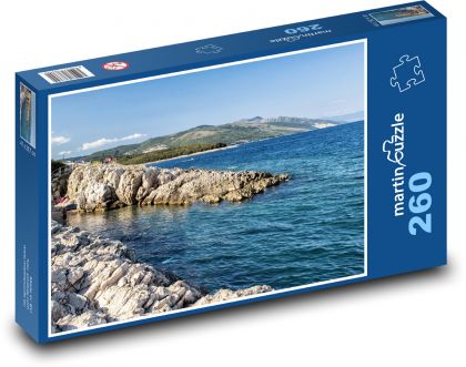 Chorvatsko - moře, pláž - Puzzle 260 dílků, rozměr 41x28,7 cm