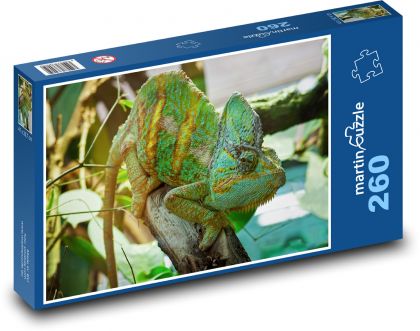 Chameleon - ještěrka, plaz - Puzzle 260 dílků, rozměr 41x28,7 cm