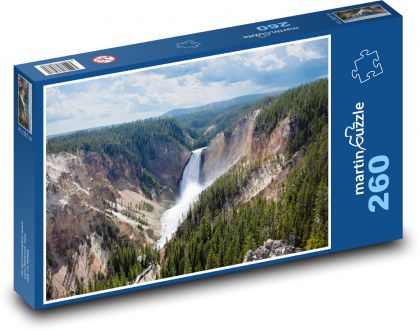 Waterfall - forest, nature - Puzzle 260 pieces, size 41x28.7 cm 