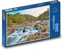 Wasserfall - Fluss, Stromschnellen Puzzle 260 Teile - 41 x28,7 cm