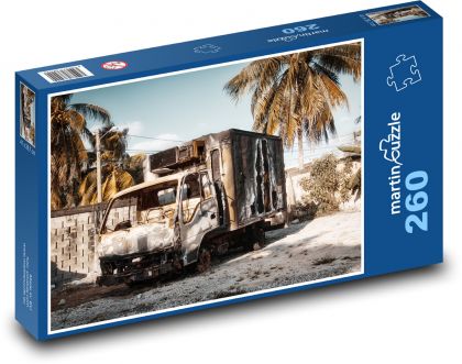 Nákladní vůz - vrak, vozidlo - Puzzle 260 dílků, rozměr 41x28,7 cm