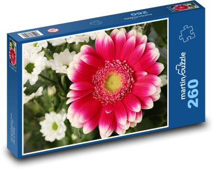 Gerbera - kvet, kvet - Puzzle 260 dielikov, rozmer 41x28,7 cm