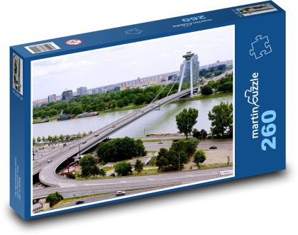 Bratislava - město, most - Puzzle 260 dílků, rozměr 41x28,7 cm