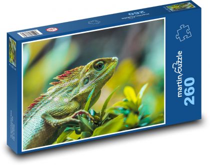 Jaszczurka - gad, zwierzę - Puzzle 260 elementów, rozmiar 41x28,7 cm