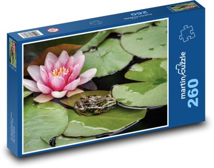 Žaba - lekno, voda - Puzzle 260 dielikov, rozmer 41x28,7 cm