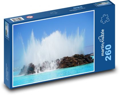 Island - water element, rocks - Puzzle 260 pieces, size 41x28.7 cm 