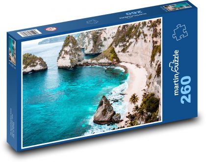 Oceán - pláž, pobřeží  - puzzle 260 dílků