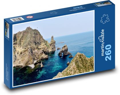 Dokdo - Japonsko, skaly - Puzzle 260 dielikov, rozmer 41x28,7 cm
