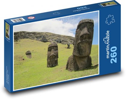Rapa Nui - Veľkonočný ostrov, sochy - Puzzle 260 dielikov, rozmer 41x28,7 cm