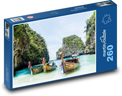 Thailand - Koh Phi Phi, boats - Puzzle 260 pieces, size 41x28.7 cm 