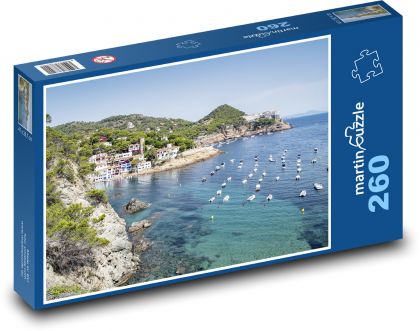 Pláž - more, prístav - Puzzle 260 dielikov, rozmer 41x28,7 cm