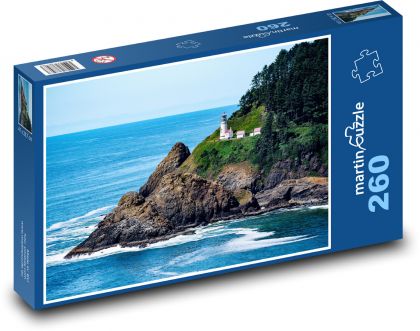 Bay - lighthouse, rocks - Puzzle 260 pieces, size 41x28.7 cm 