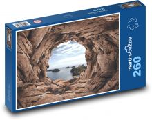 Skála - pláž, moře Puzzle 260 dílků - 41 x 28,7 cm