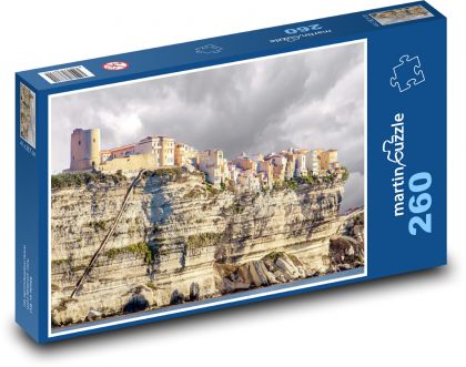 Korzika - ostrov, mesto - Puzzle 260 dielikov, rozmer 41x28,7 cm