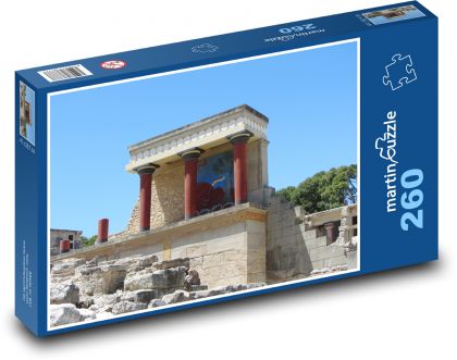 Pałac Knossos - Kreta, fresk - Puzzle 260 elementów, rozmiar 41x28,7 cm