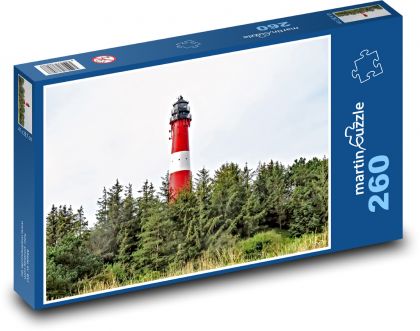 Ostrov Sylt - maják, příroda - Puzzle 260 dílků, rozměr 41x28,7 cm