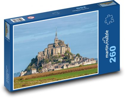 Mont Saint Michel - město, hrad - Puzzle 260 dílků, rozměr 41x28,7 cm