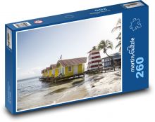 Bungalow - morze, domy Puzzle 260 elementów - 41x28,7 cm