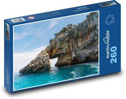 Natura - skała, morze - Puzzle 260 elementów, rozmiar 41x28,7 cm
