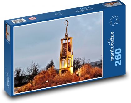 Lampa górnicza - światło górnicze, wieczór - Puzzle 260 elementów, rozmiar 41x28,7 cm