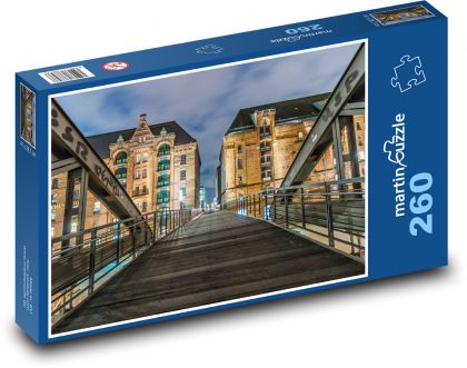 Most - budova, město - Puzzle 260 dílků, rozměr 41x28,7 cm