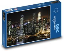 Buildings at night - city, houses Puzzle 260 pieces - 41 x 28.7 cm 