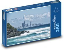 Mesto - pobrežie, more Puzzle 260 dielikov - 41 x 28,7 cm 