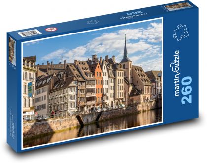 Štrasburg - Francúzsko, budovy - Puzzle 260 dielikov, rozmer 41x28,7 cm