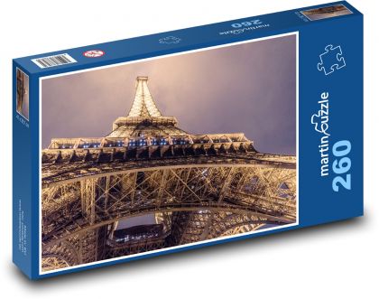 Eiffelova věž - Paříž, Francie - Puzzle 260 dílků, rozměr 41x28,7 cm