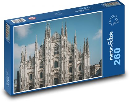 Katedra Duomo - Mediolan, Włochy - Puzzle 260 elementów, rozmiar 41x28,7 cm
