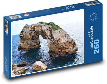 Skalní brána - Mallorca, moře - Puzzle 260 dílků, rozměr 41x28,7 cm