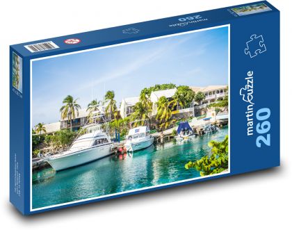 Resort - boats, lagoon - Puzzle 260 pieces, size 41x28.7 cm 