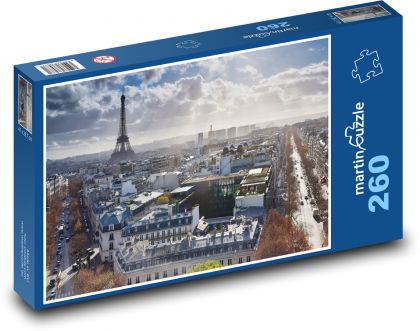 Wieża Eiffla - Francja, Paryż - Puzzle 260 elementów, rozmiar 41x28,7 cm