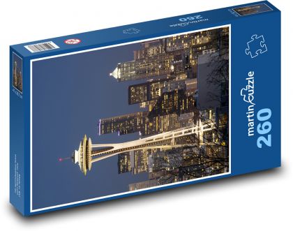City - Seattle, Washington - Puzzle 260 pieces, size 41x28.7 cm 