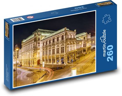 Vídeňská státní opera - Rakousko, ulice - Puzzle 260 dílků, rozměr 41x28,7 cm