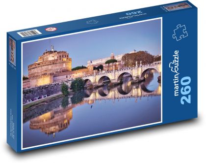 Řím - Itálie, řeka   - Puzzle 260 dílků, rozměr 41x28,7 cm