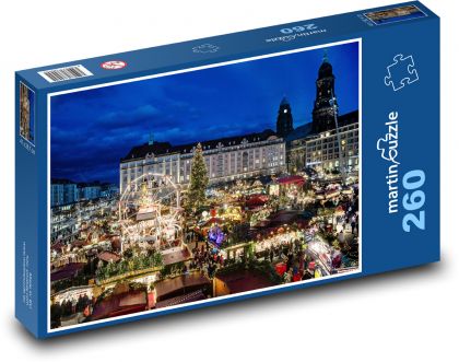 Drážďany - Vianočné trhy, Nemecko - Puzzle 260 dielikov, rozmer 41x28,7 cm