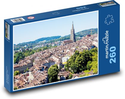 Budovy - město, architektura - puzzle 260 dílků