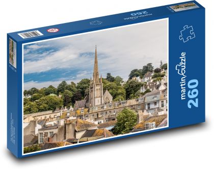 Anglicko - mesto, domy - Puzzle 260 dielikov, rozmer 41x28,7 cm