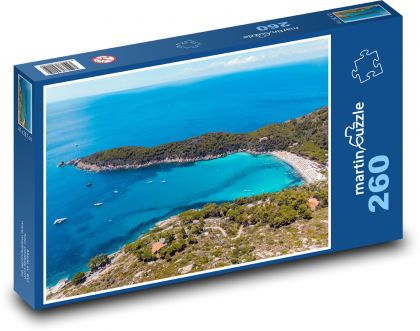 Ostrov Elba - Itálie, moře  - Puzzle 260 dílků, rozměr 41x28,7 cm