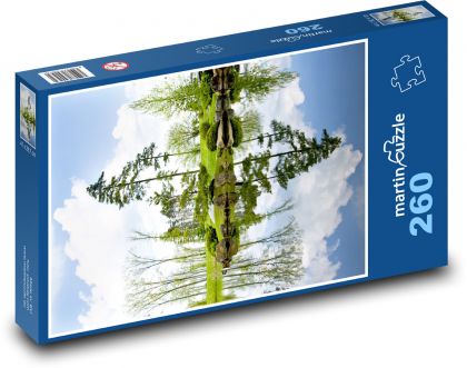 Staw - jezioro, drzewa - Puzzle 260 elementów, rozmiar 41x28,7 cm