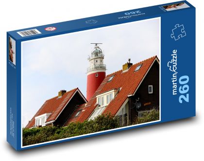 Maják - domy, Holandsko - Puzzle 260 dielikov, rozmer 41x28,7 cm