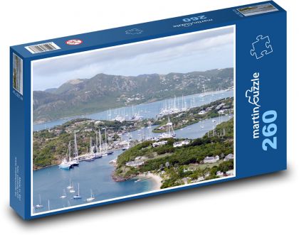 Antigua - Caribbean Sea, boats - Puzzle 260 pieces, size 41x28.7 cm 