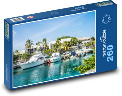 Boote - tropisch, Palmen - Puzzle - 260 Teile