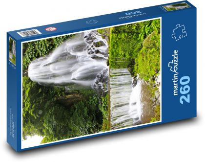 Vodopády - Azory, Portugalsko - Puzzle 260 dílků, rozměr 41x28,7 cm