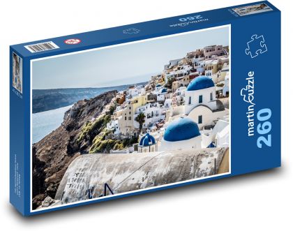 Řecko - Santorini, ostrov - Puzzle 260 dílků, rozměr 41x28,7 cm