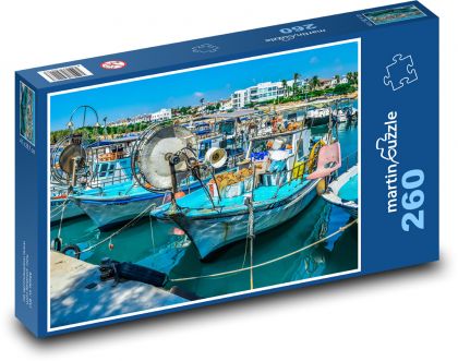 Fishing port - boats, scenery - Puzzle 260 pieces, size 41x28.7 cm 