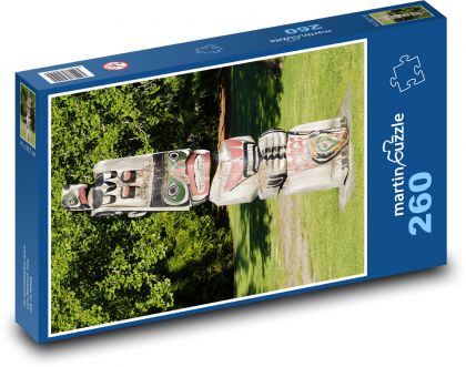 New Zealand - totem, statue - Puzzle 260 pieces, size 41x28.7 cm 