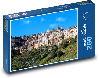 Sicília - ostrov, domy - Puzzle 260 dielikov, rozmer 41x28,7 cm